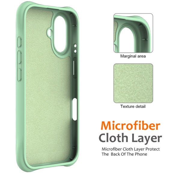 For iPhone 16 Plus Wave Texture MagSafe Magnetic Liquid Silicone Phone Case(Green)