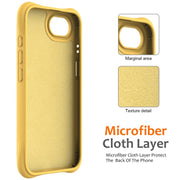 For iPhone 16e Wave Texture MagSafe Magnetic Liquid Silicone Phone Case(Yellow)