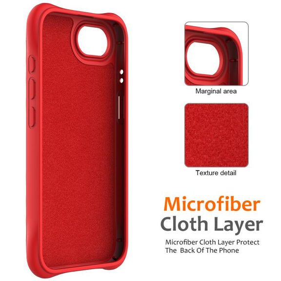 For iPhone 16e Wave Texture MagSafe Magnetic Liquid Silicone Phone Case(Red)