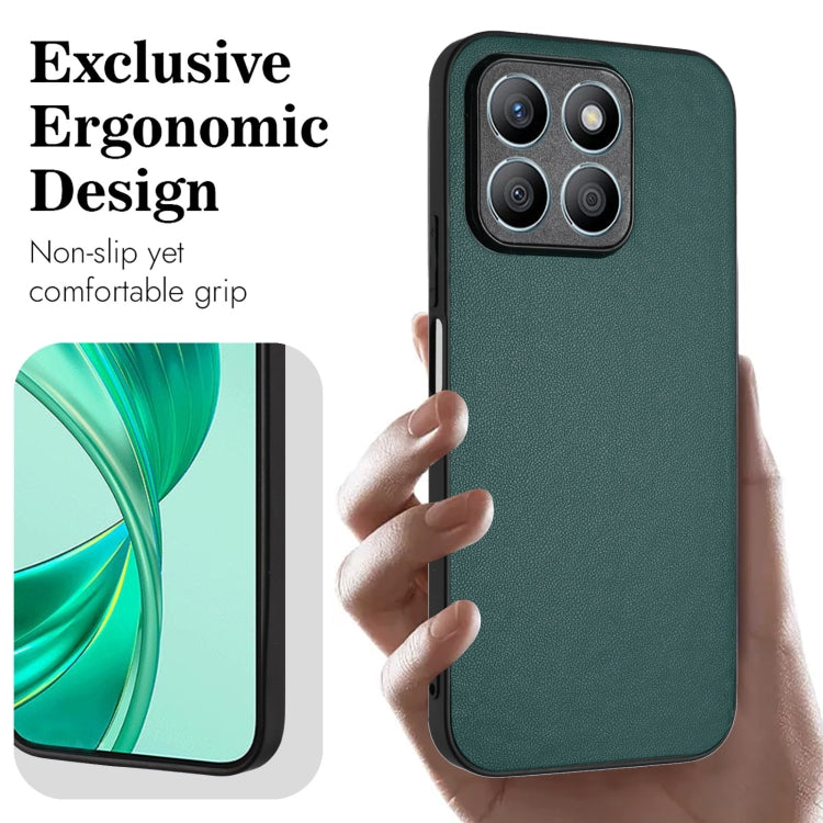 For Honor X8b 4G Global R20 Leather Pattern Phone Single Case(Green)