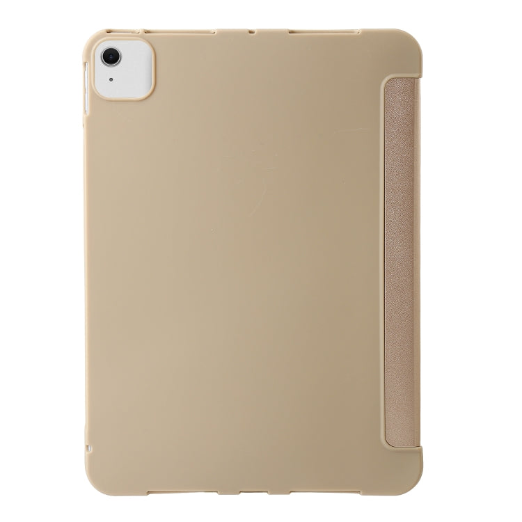For iPad Air 11 2024 TPU Deformation Flip Leather Tablet Case with Holder(Gold)