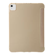 For iPad Air 11 2024 TPU Deformation Flip Leather Tablet Case with Holder(Gold)
