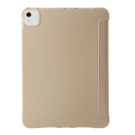 For iPad Air 11 2024 TPU Deformation Flip Leather Tablet Case with Holder(Gold)
