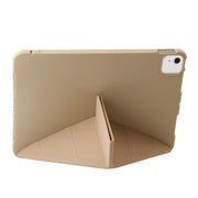 For iPad Air 11 2024 TPU Deformation Flip Leather Tablet Case with Holder(Gold)