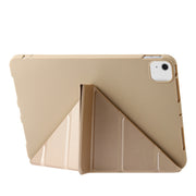 For iPad Air 11 2024 TPU Deformation Flip Leather Tablet Case with Holder(Gold)