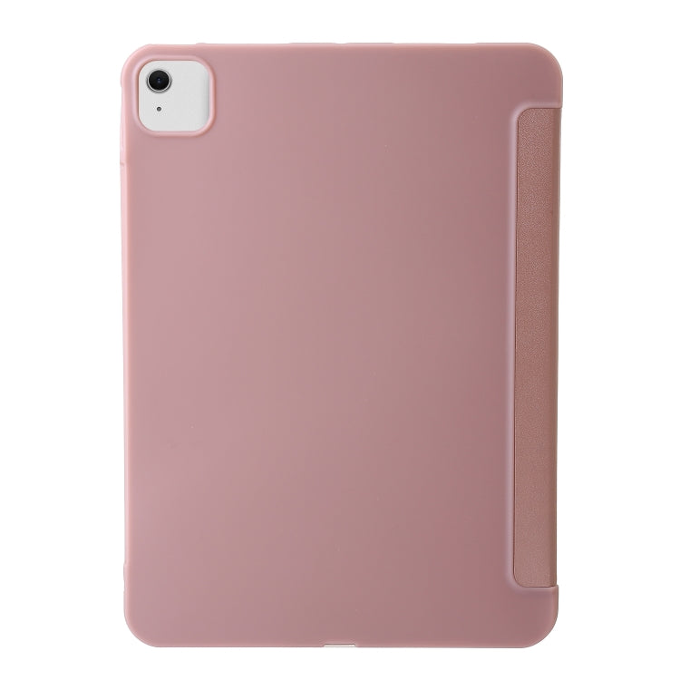 For iPad Air 11 2025 / 2024 TPU Deformation Flip Leather Tablet Case with Holder(Rose Gold)