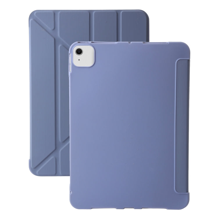 For iPad Air 11 2024 TPU Deformation Flip Leather Tablet Case with Holder(Purple)