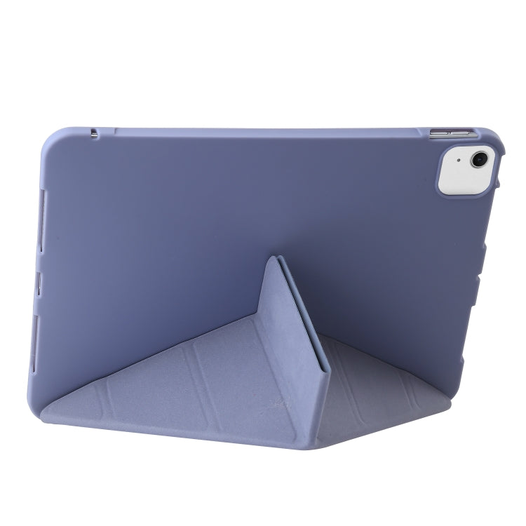 For iPad Air 11 2024 TPU Deformation Flip Leather Tablet Case with Holder(Purple)