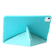 For iPad Air 11 2024 TPU Deformation Flip Leather Tablet Case with Holder(Mint Blue)