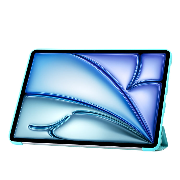 For iPad Air 11 2024 TPU Deformation Flip Leather Tablet Case with Holder(Mint Blue)