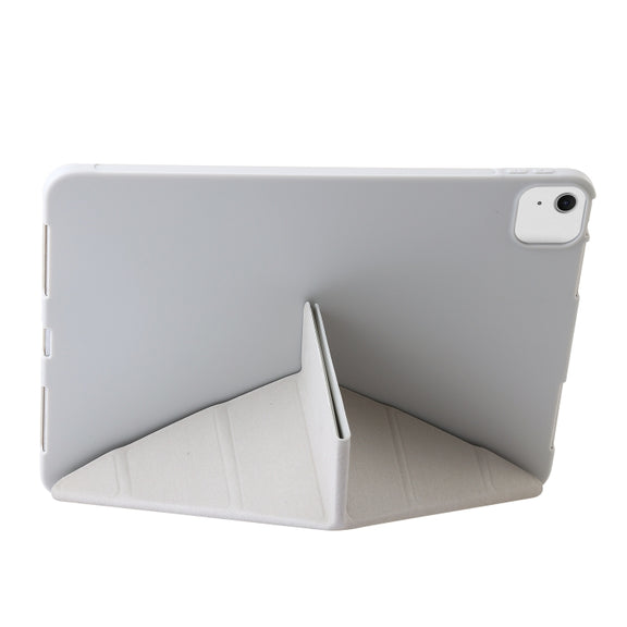 For iPad Air 11 2025 / 2024 TPU Deformation Flip Leather Tablet Case with Holder(Grey)