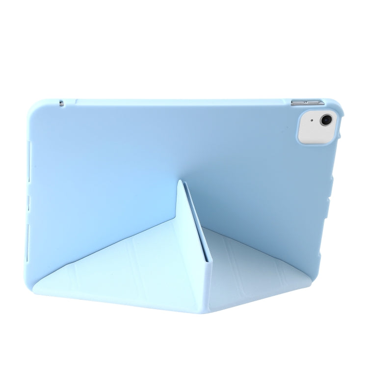 For iPad Air 11 2024 TPU Deformation Flip Leather Tablet Case with Holder(Sky Blue)
