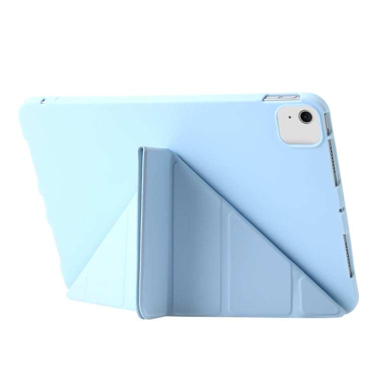 For iPad Air 11 2024 TPU Deformation Flip Leather Tablet Case with Holder(Sky Blue)
