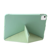 For iPad Air 11 2025 / 2024 TPU Deformation Flip Leather Tablet Case with Holder(Mint Green)