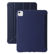 For iPad Air 13 2024 TPU Deformation Flip Leather Tablet Case with Holder(Dark Blue)