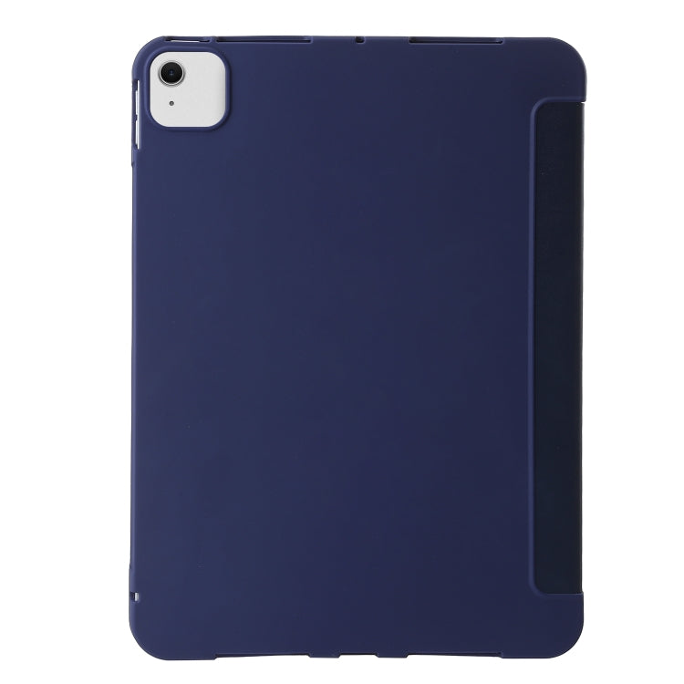 For iPad Air 13 2024 TPU Deformation Flip Leather Tablet Case with Holder(Dark Blue)