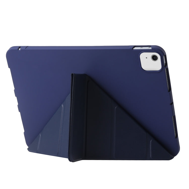 For iPad Air 13 2024 TPU Deformation Flip Leather Tablet Case with Holder(Dark Blue)
