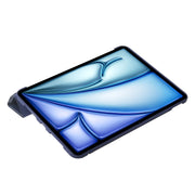 For iPad Air 13 2024 TPU Deformation Flip Leather Tablet Case with Holder(Dark Blue)