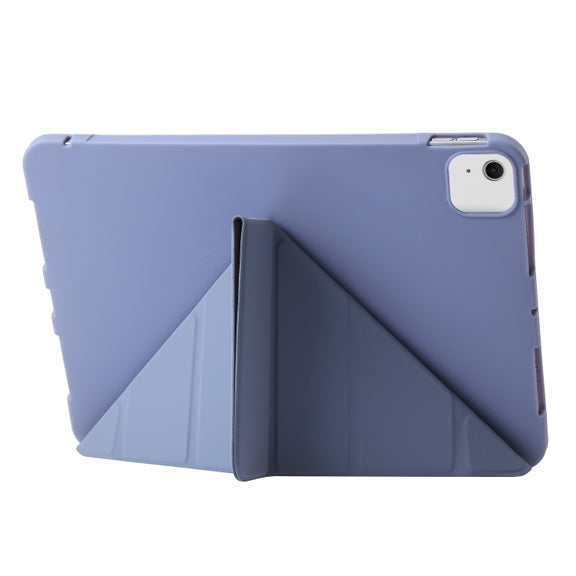For iPad Air 13 2024 TPU Deformation Flip Leather Tablet Case with Holder(Purple)