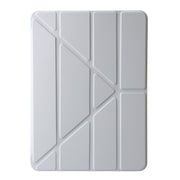 For iPad Air 13 2024 TPU Deformation Flip Leather Tablet Case with Holder(Grey)