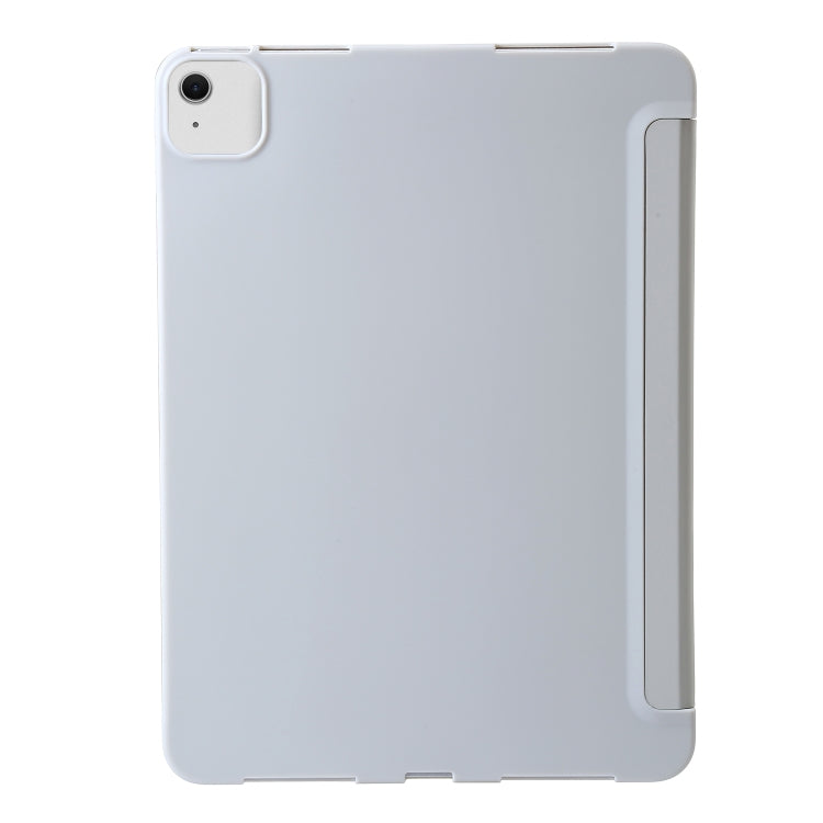 For iPad Air 13 2024 TPU Deformation Flip Leather Tablet Case with Holder(Grey)