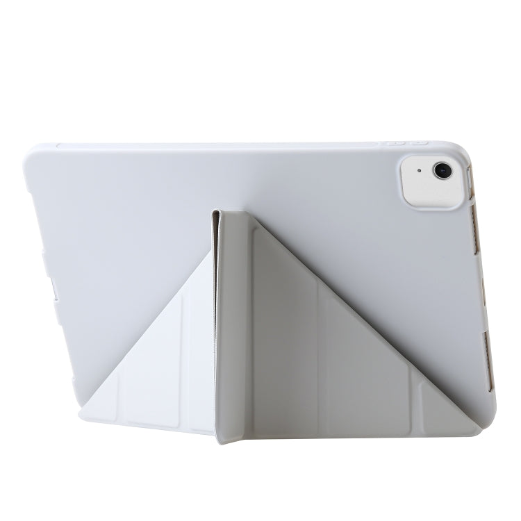 For iPad Air 13 2024 TPU Deformation Flip Leather Tablet Case with Holder(Grey)