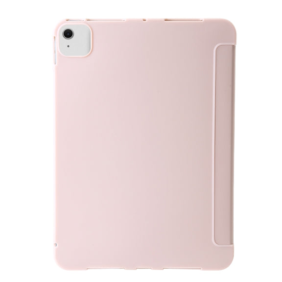 For iPad Air 13 2024 TPU Deformation Flip Leather Tablet Case with Holder(Light Pink)