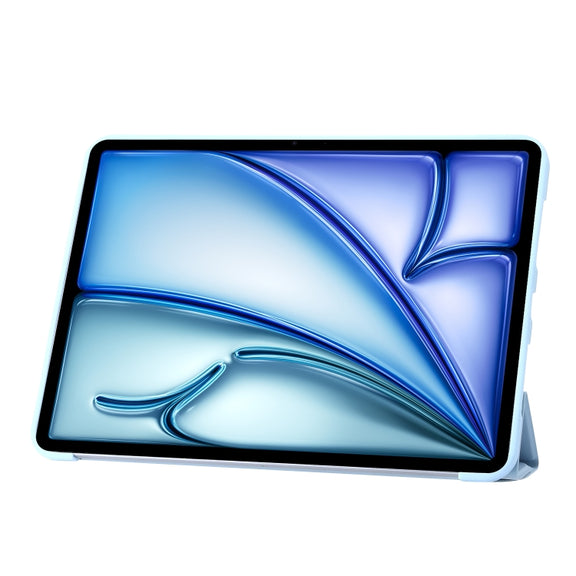For iPad Air 13 2024 TPU Deformation Flip Leather Tablet Case with Holder(Sky Blue)