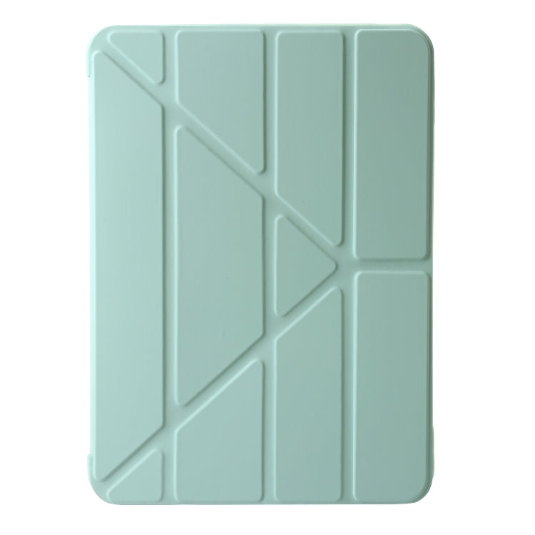 For iPad Air 13 2025 / 2024 TPU Deformation Flip Leather Tablet Case with Holder(Mint Green)