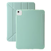 For iPad Air 13 2025 / 2024 TPU Deformation Flip Leather Tablet Case with Holder(Mint Green)