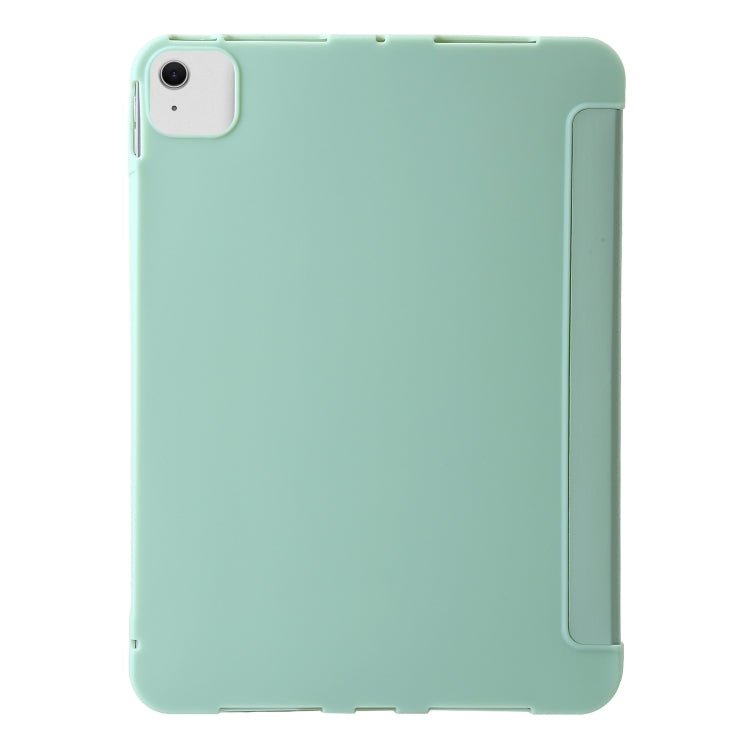 For iPad Air 13 2025 / 2024 TPU Deformation Flip Leather Tablet Case with Holder(Mint Green)