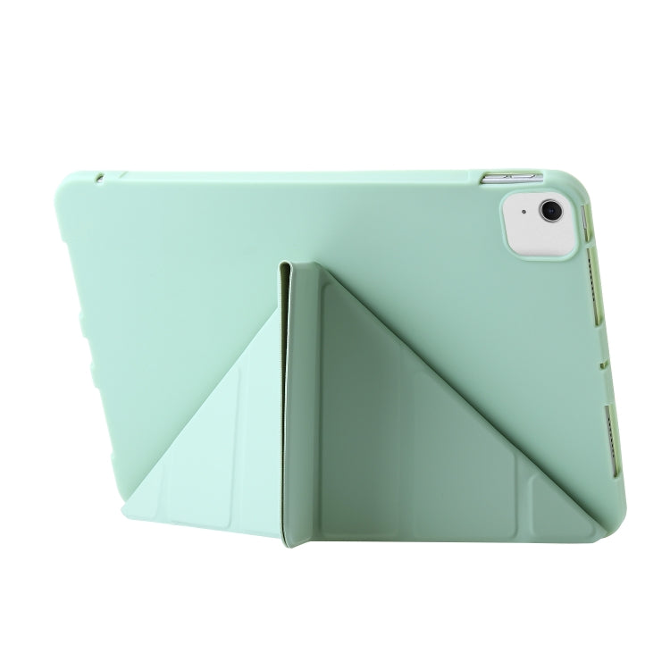 For iPad Air 13 2025 / 2024 TPU Deformation Flip Leather Tablet Case with Holder(Mint Green)