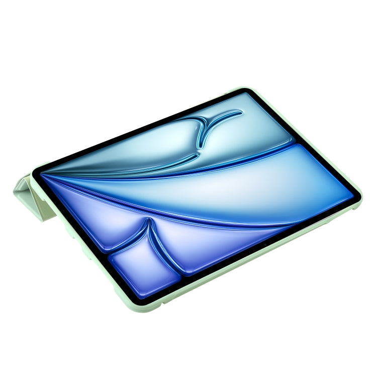 For iPad Air 13 2025 / 2024 TPU Deformation Flip Leather Tablet Case with Holder(Mint Green)