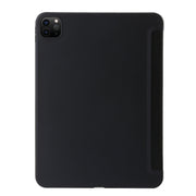For iPad Pro 11 2024 TPU Deformation Flip Leather Tablet Case with Holder(Black)