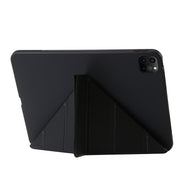 For iPad Pro 11 2024 TPU Deformation Flip Leather Tablet Case with Holder(Black)