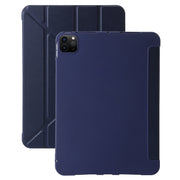 For iPad Pro 11 2024 TPU Deformation Flip Leather Tablet Case with Holder(Dark Blue)