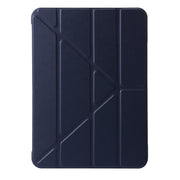 For iPad Pro 11 2024 TPU Deformation Flip Leather Tablet Case with Holder(Dark Blue)