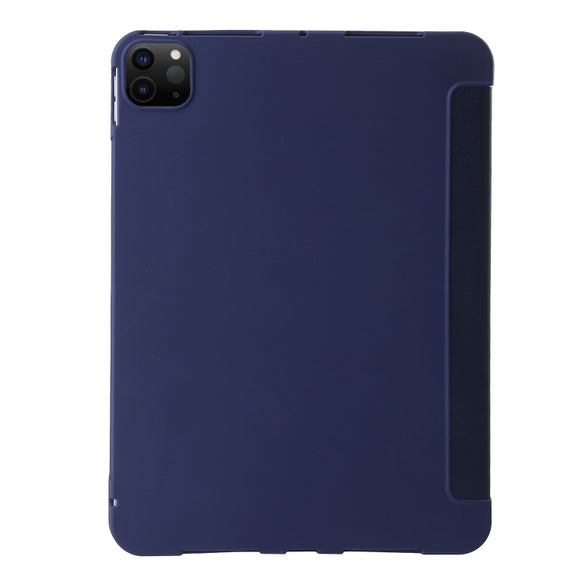 For iPad Pro 11 2024 TPU Deformation Flip Leather Tablet Case with Holder(Dark Blue)