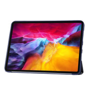 For iPad Pro 11 2024 TPU Deformation Flip Leather Tablet Case with Holder(Dark Blue)