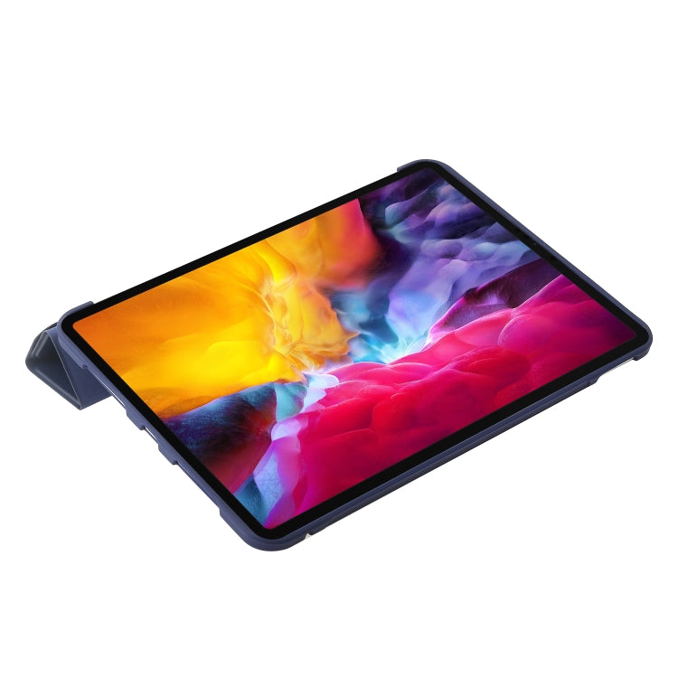 For iPad Pro 11 2024 TPU Deformation Flip Leather Tablet Case with Holder(Dark Blue)