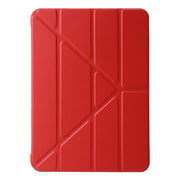 For iPad Pro 11 2024 TPU Deformation Flip Leather Tablet Case with Holder(Red)