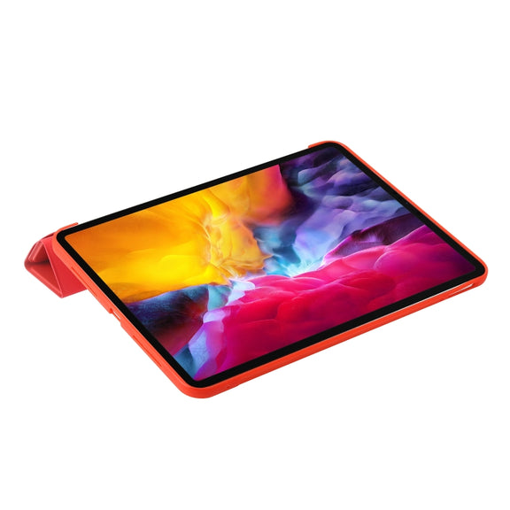 For iPad Pro 11 2024 TPU Deformation Flip Leather Tablet Case with Holder(Red)