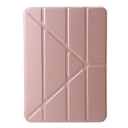 For iPad Pro 11 2024 TPU Deformation Flip Leather Tablet Case with Holder(Rose Gold)