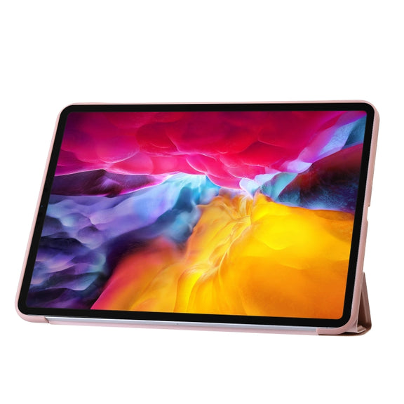 For iPad Pro 11 2024 TPU Deformation Flip Leather Tablet Case with Holder(Rose Gold)