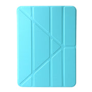 For iPad Pro 11 2024 TPU Deformation Flip Leather Tablet Case with Holder(Mint Blue)