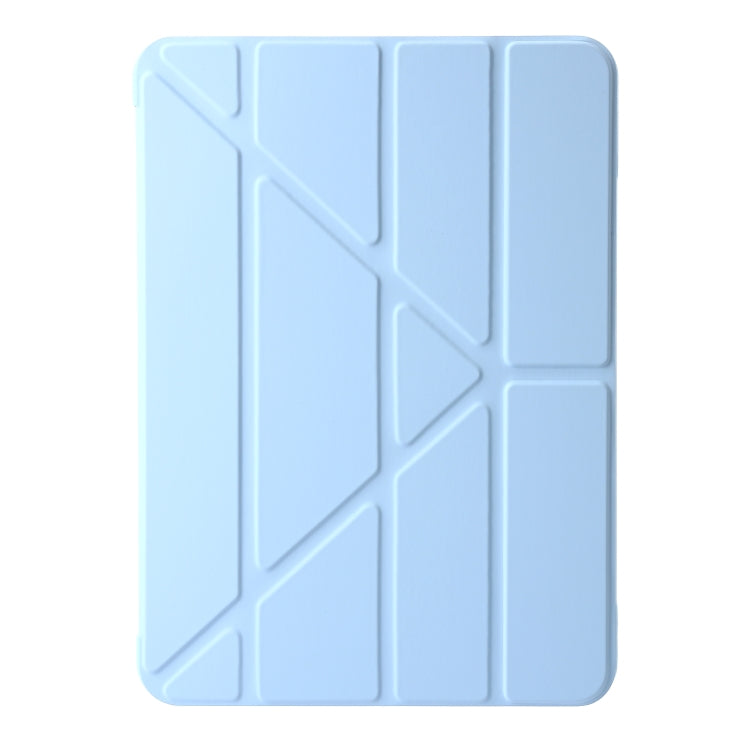 For iPad Pro 11 2024 TPU Deformation Flip Leather Tablet Case with Holder(Sky Blue)