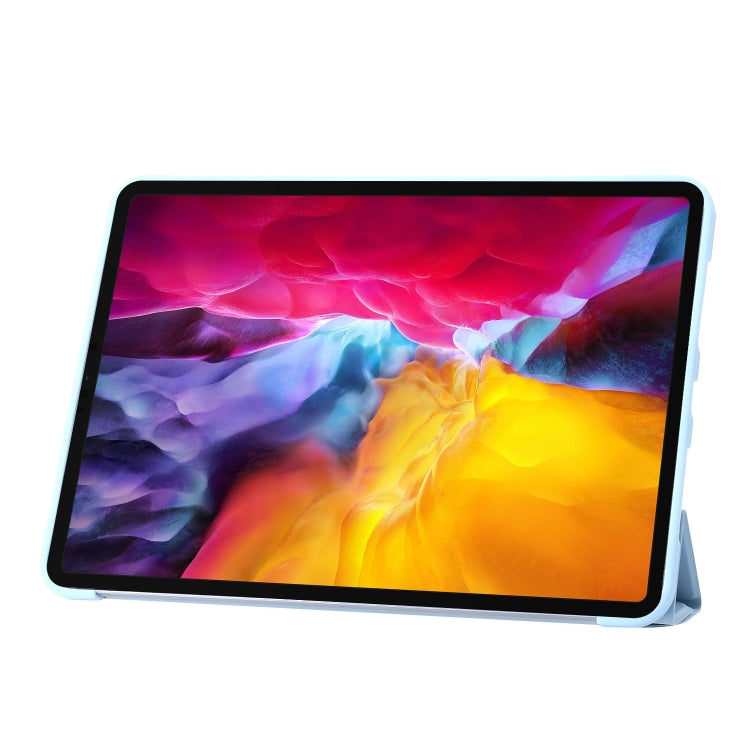For iPad Pro 11 2024 TPU Deformation Flip Leather Tablet Case with Holder(Sky Blue)