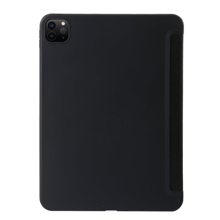 For iPad Pro 13 2024 TPU Deformation Flip Leather Tablet Case with Holder(Black)