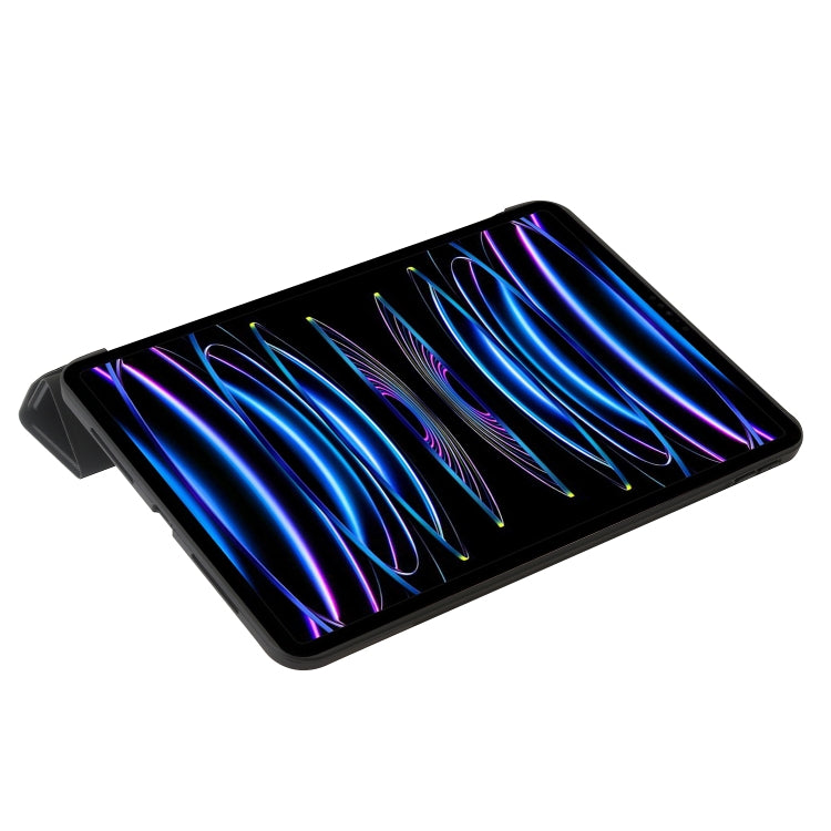 For iPad Pro 13 2024 TPU Deformation Flip Leather Tablet Case with Holder(Black)