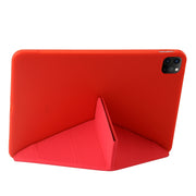 For iPad Pro 13 2024 TPU Deformation Flip Leather Tablet Case with Holder(Red)
